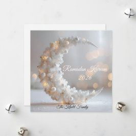 Happy Ramadan Mubarak Ramadan Kareem White Muslim Feiertagskarte