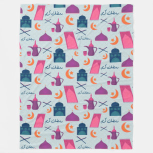 Happy Ramadan Pattern Fleecedecke
