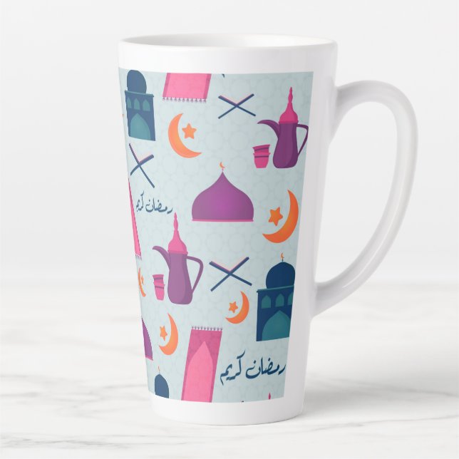 Happy Ramadan Pattern Milchtasse (Rechts)