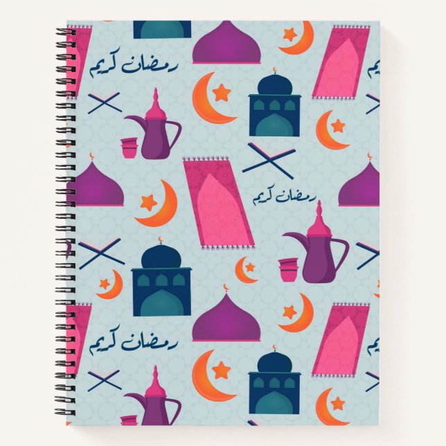 Happy Ramadan Pattern Notizbuch (Vorderseite)