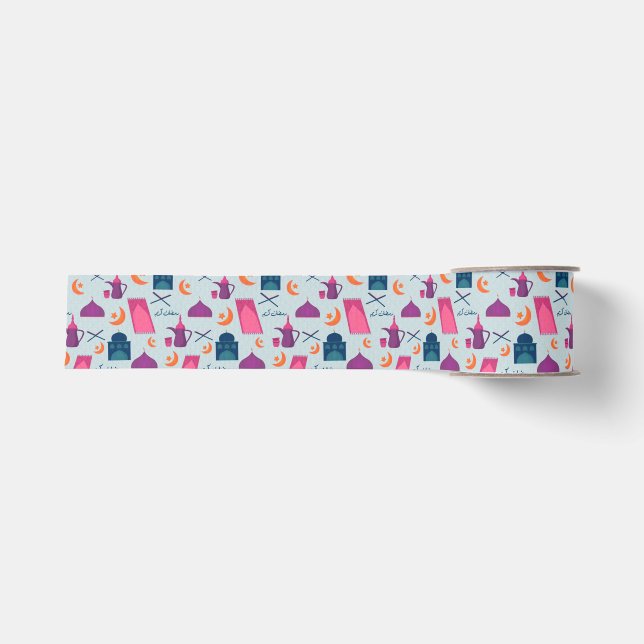 Happy Ramadan Pattern Ripsband (Vorderseite)