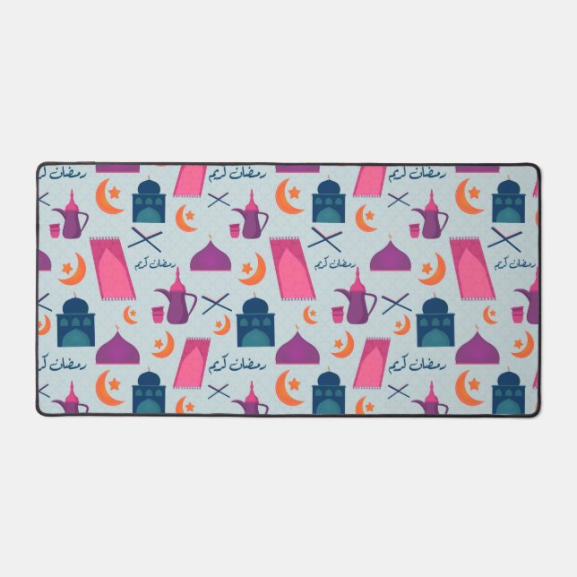 Happy Ramadan Pattern Schreibtischunterlage (Vorderseite)
