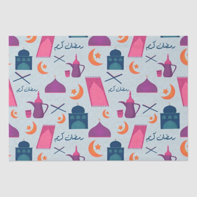 Happy Ramadan Pattern Seidenpapier (Vorderseite)