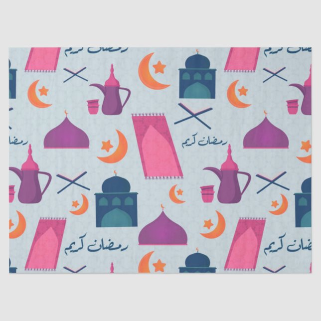 Happy Ramadan Pattern Seidenpapier (Vorderseite)