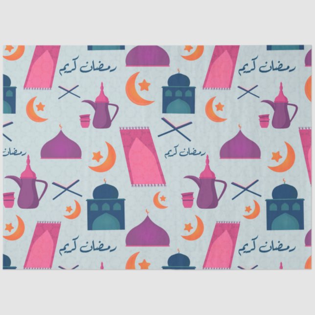 Happy Ramadan Pattern Seidenpapier (Vorderseite)