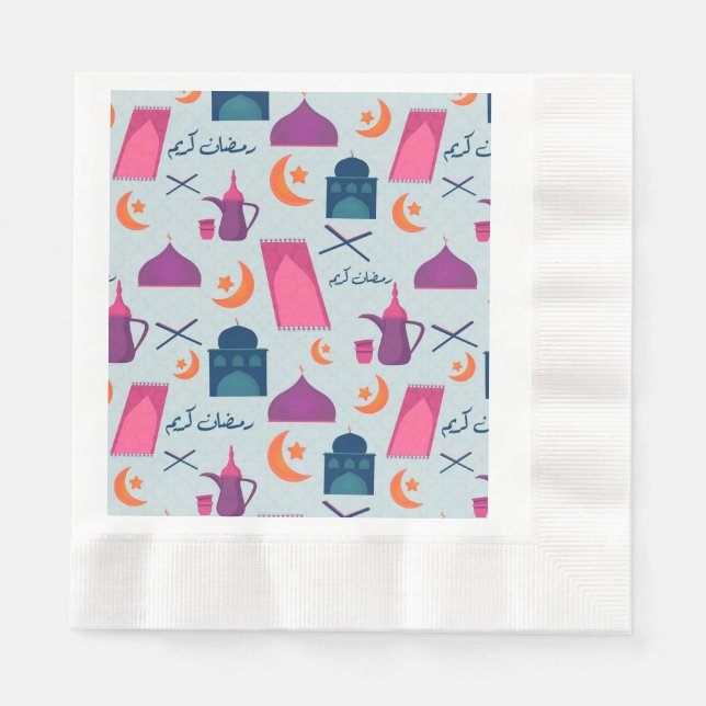 Happy Ramadan Pattern Serviette (Vorderseite)