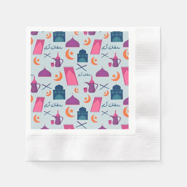 Happy Ramadan Pattern Serviette (Vorderseite)