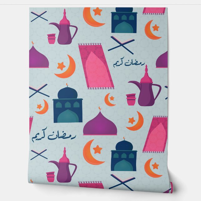 Happy Ramadan Pattern Tapete (Abrollen)