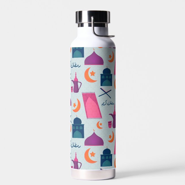 Happy Ramadan Pattern Trinkflasche (Links)