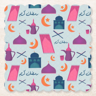 Happy Ramadan Pattern Untersetzer