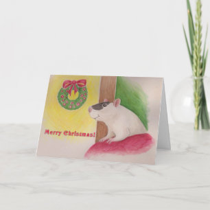 Happy Rat Christmas Card Feiertagskarte