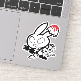 Happy Reborn Bunny Aufkleber
