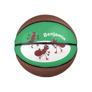 Happy Red Amants Eis Skaten Cartoon Mini Basketball