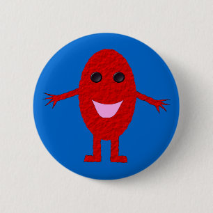 Happy Red Grape Button
