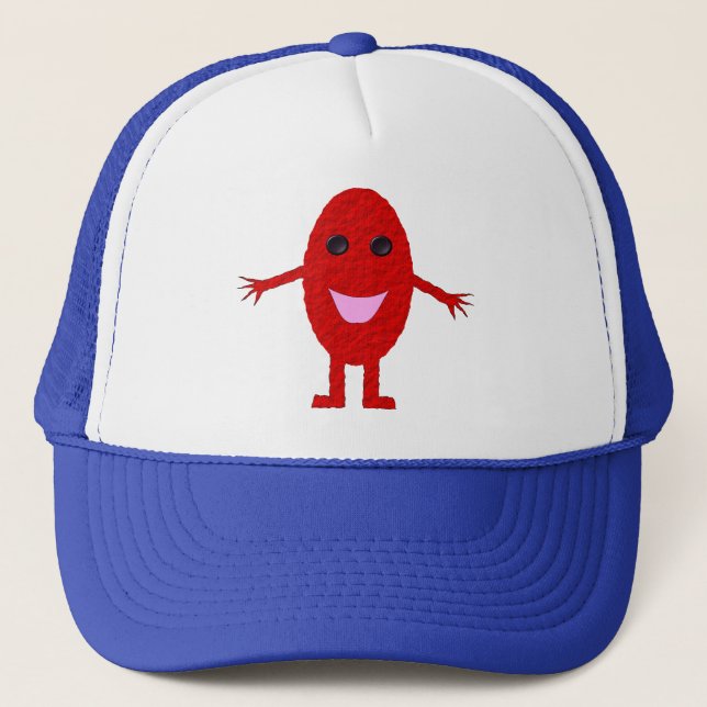 Happy Red Grape Hat Truckerkappe (Vorderseite)