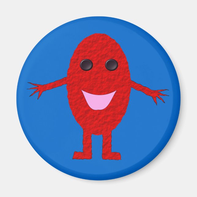 Happy Red Grape Magnet (Vorne)