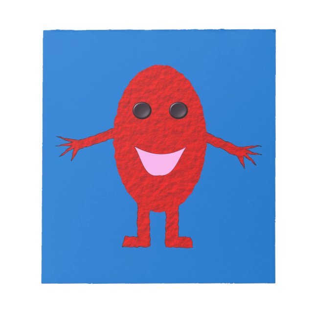 Happy Red Grape Notepad Notizblock (Vorderseite)