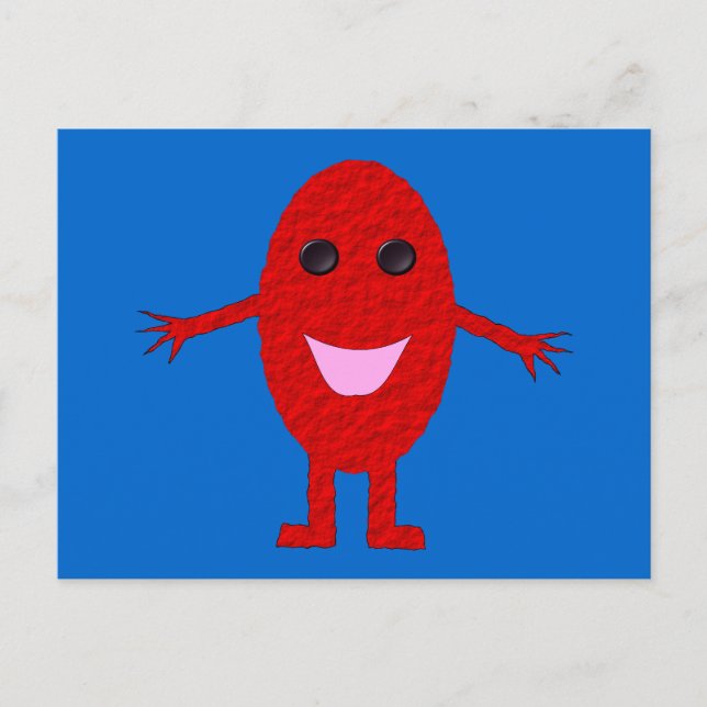Happy Red Grape Postcard Postkarte (Vorderseite)