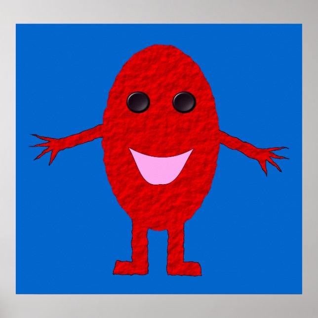 Happy Red Grape Poster (Vorne)