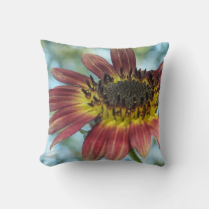 Happy Red Sunflower Throw Kissen