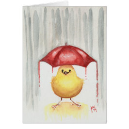 Happy Red Umbrella