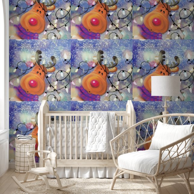 Happy Reindeer Christmas Tapete (Kinder)