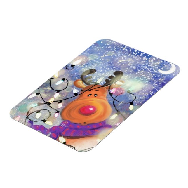 Happy Reindeer - Weihnachten Magnet (Linke Seite)