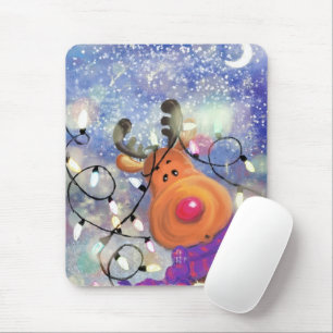 Happy Reindeer - Weihnachten Mousepad
