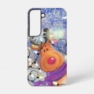 Happy Reindeer Weihnachten Samsung oder iPhone Fäl Samsung Galaxy Hülle