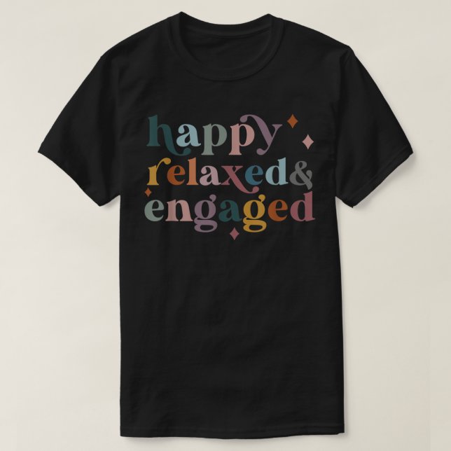 Happy Relaad Verlobt lustig Zurück zur Schule T-Shirt (Design vorne)