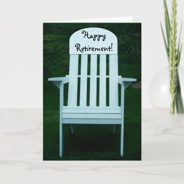 Happy-Rente-Chair-Karte Karte (Vorderseite)
