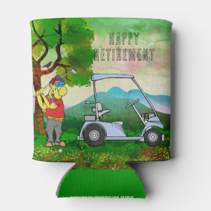 Happy Rente Golfer und Golf Cart kann kühler werde Dosenkühler