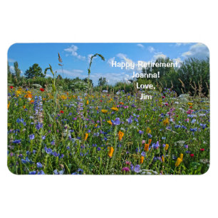 Happy Rente Liebe Personalisierte Wildblumen Magnet