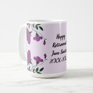 Happy Rente Lila Blume Floral Mitarbeiter Kaffeetasse