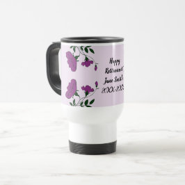 Happy Rente Lila Blume Floral Mitarbeiter Reisebecher