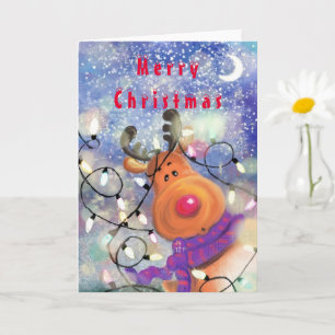 Happy Rentier Weihnachtskarte Karte