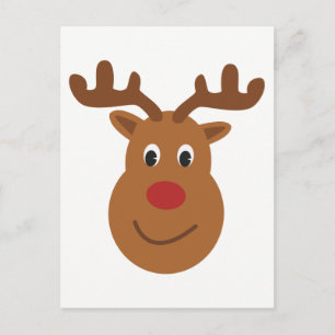 Happy Rentiere Weihnachts Postkarte
