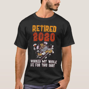Happy Retirement 2020 Pilot Flugzeug Steward Crew T-Shirt