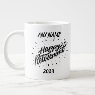 Happy Retirement 2023 - Personalisiertes Geschenk  Jumbo-Tasse