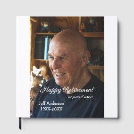 Happy retirement add name photo years of service r gästebuch