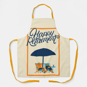 Happy Retirement Beach All-over-Print-Schürze Schürze