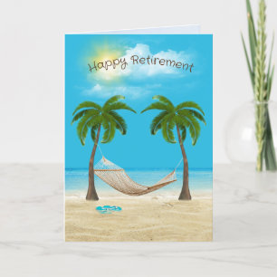 Happy Retirement Beach Hammock Karte