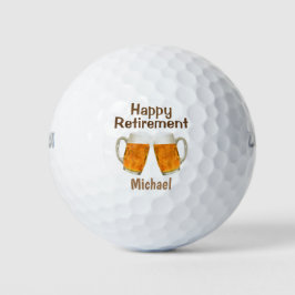 Happy Retirement Beer Cheer Name hinzufügen Golfball