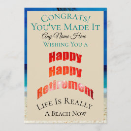 Happy Retirement beliebigen Namen Glückwunsch - Karte