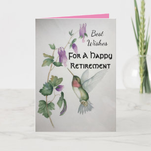 Happy Retirement Best Wises Hummingbird Card Karte