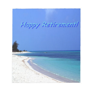 Happy Retirement - Blauer Himmel, blauer Ozean Notizblock