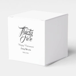 Happy retirement bold letter name year elegant sim geschenkschachtel