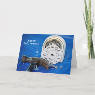 Happy Retirement Broken Alarm Clock Karte