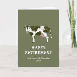 Happy Retirement Cards   Rustikale Weide Feiertagskarte