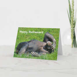 Happy Retirement - Chimpanzee Grußkarte Karte